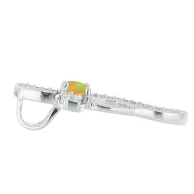 BUY NATURAL BLUE ETHIOPIAN OPAL GEMSTONE PENDANT IN 925 SILVER 